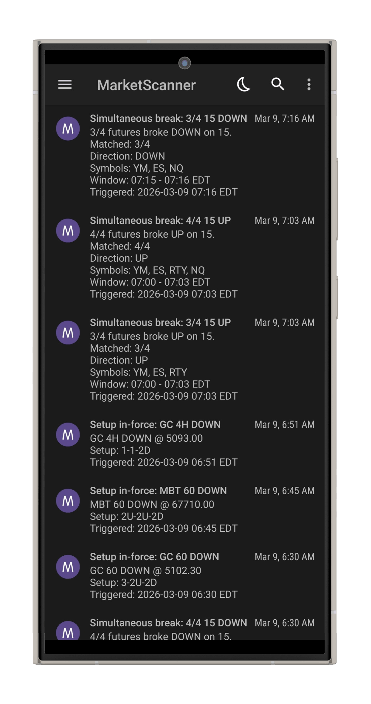 Pushover mobile preview